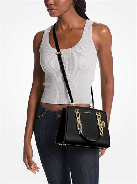 michael michael kors cynthia small leather satchel|Cynthia Small Leather Satchel .